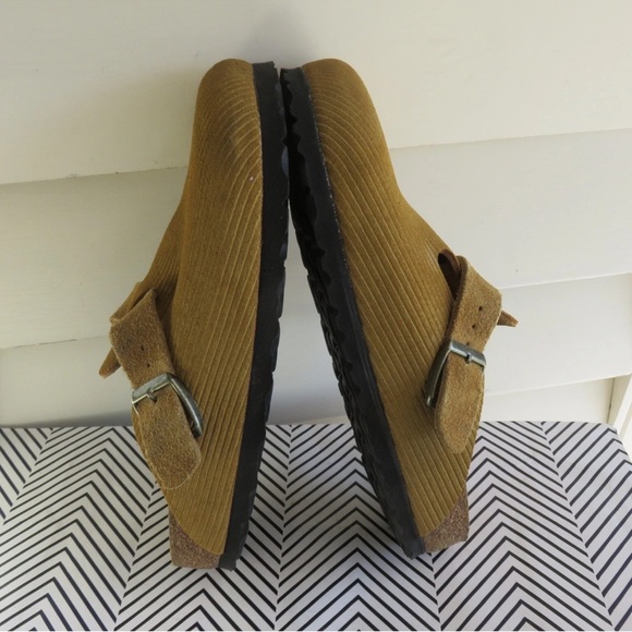 Birkenstock Boston Clogs Corduroy Suede – Mustard Yellow 37 Or 6.5 - Picture 3 of 11